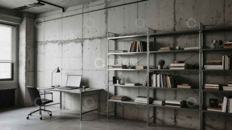 高清大图下载【趣麦麦图】现代简约风格的工业风办公室空间