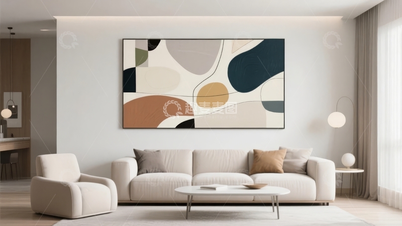 高清大图下载【趣麦麦图】现代简约客厅装饰抽象艺术画