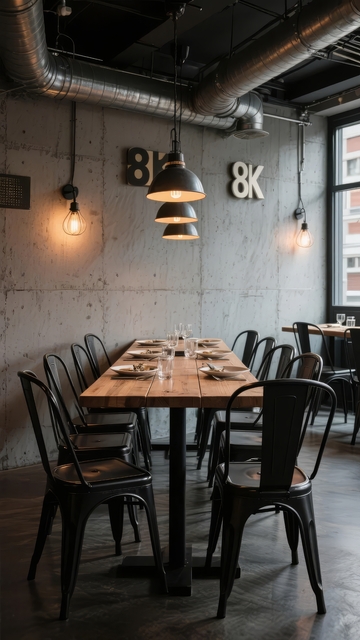 工业风餐厅内部装饰简约现代