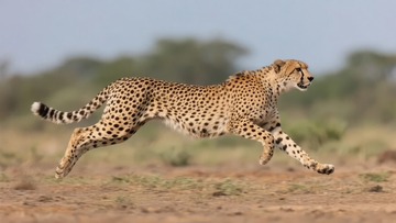 猎豹在草原上奔跑