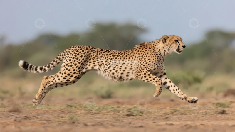 高清大图下载【趣麦麦图】猎豹在草原上奔跑