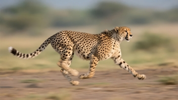 猎豹在草原上奔跑姿态优雅