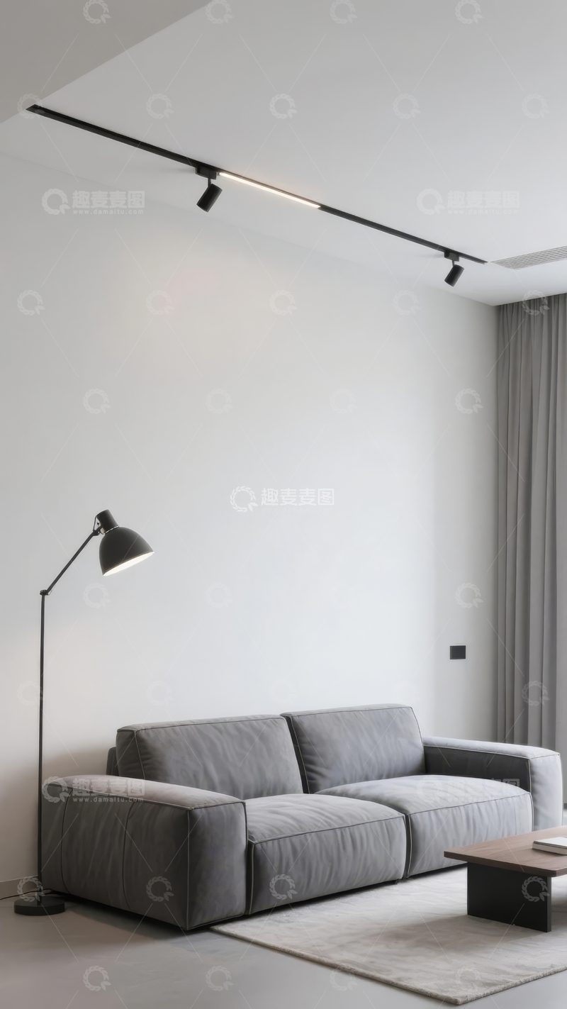 高清大图下载【趣麦麦图】现代简约客厅沙发墙灯落地灯设计