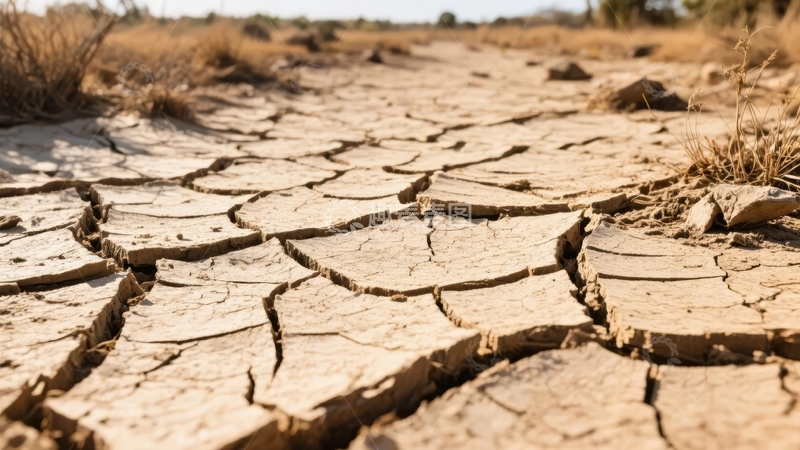 高清大图下载【趣麦麦图】干裂土地展现干旱环境下的自然景象