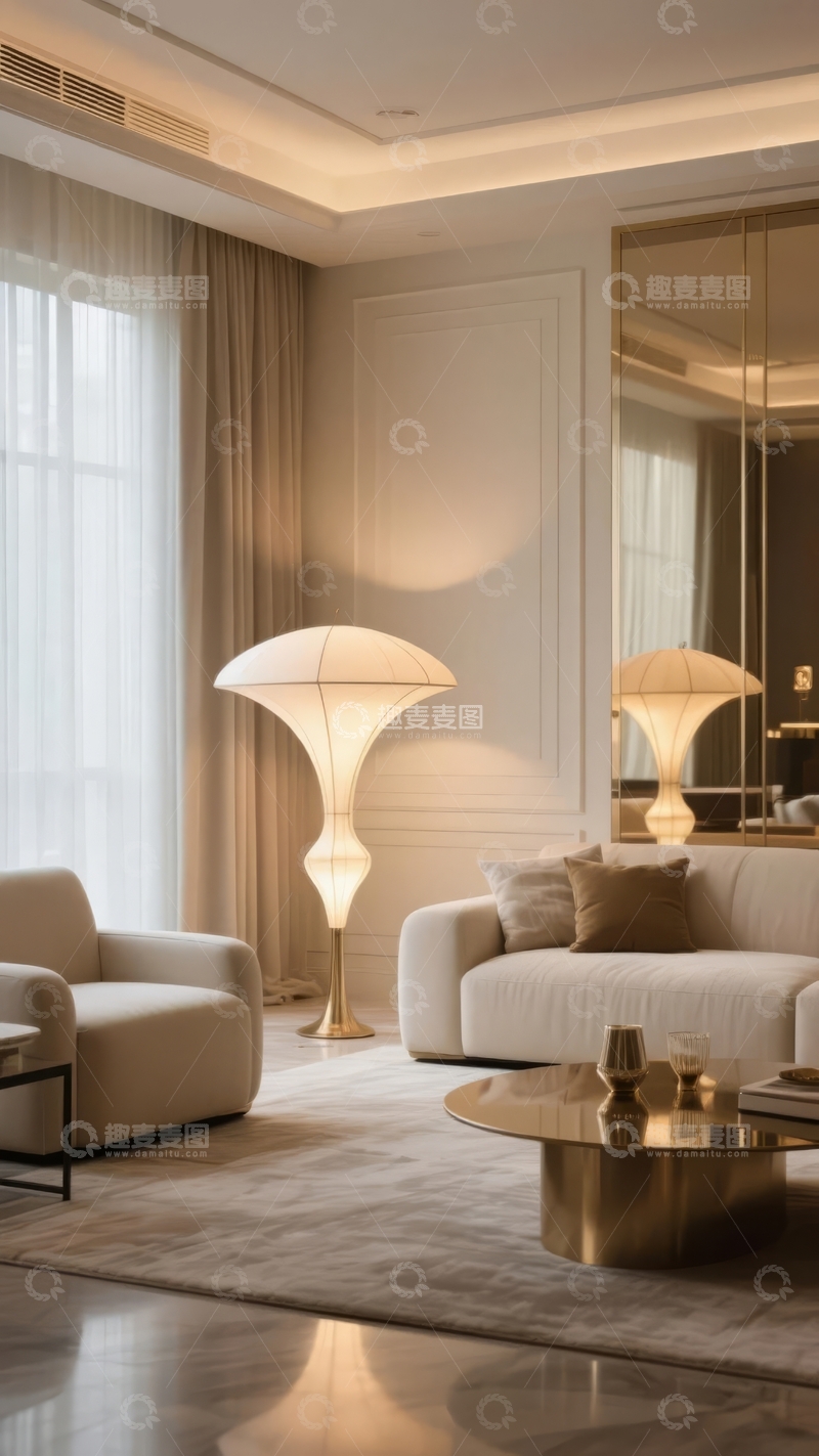 高清大图下载【趣麦麦图】现代简约风格客厅布置温馨舒适