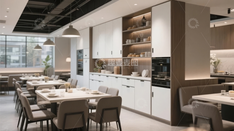 高清大图下载【趣麦麦图】现代简约风格餐厅内部空间设计