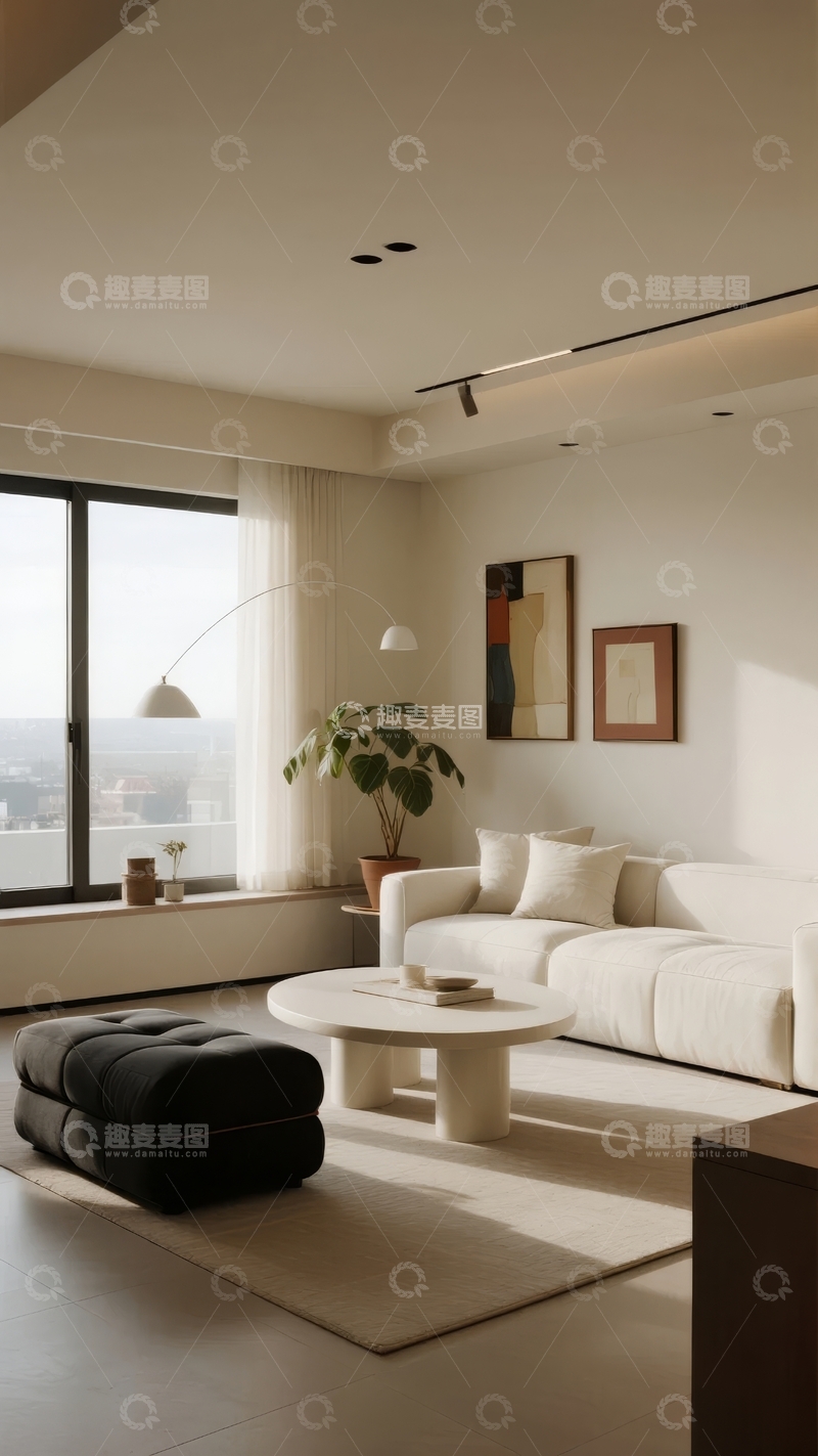 高清大图下载【趣麦麦图】现代简约风格客厅室内设计