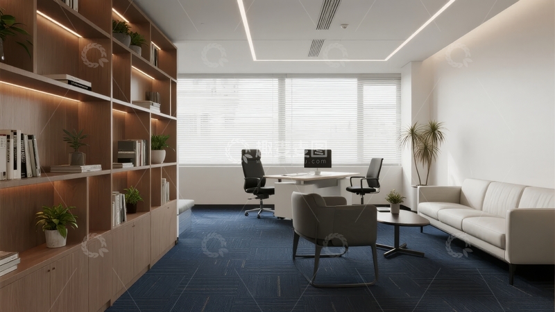 高清大图下载【趣麦麦图】现代简约风格办公室内部设计展示