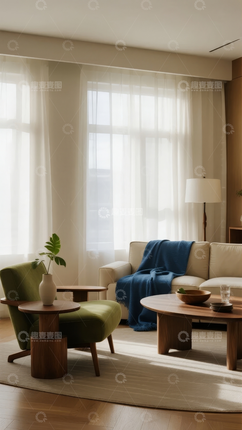 高清大图下载【趣麦麦图】现代简约客厅布置温馨舒适
