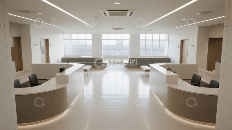 高清大图下载【趣麦麦图】现代简约风格的宽敞明亮接待大厅