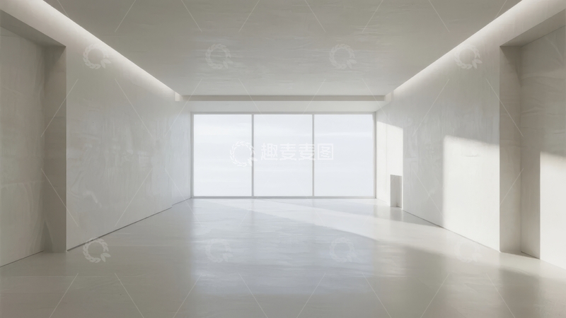 高清大图下载【趣麦麦图】现代简约风格的空旷室内空间光影效果