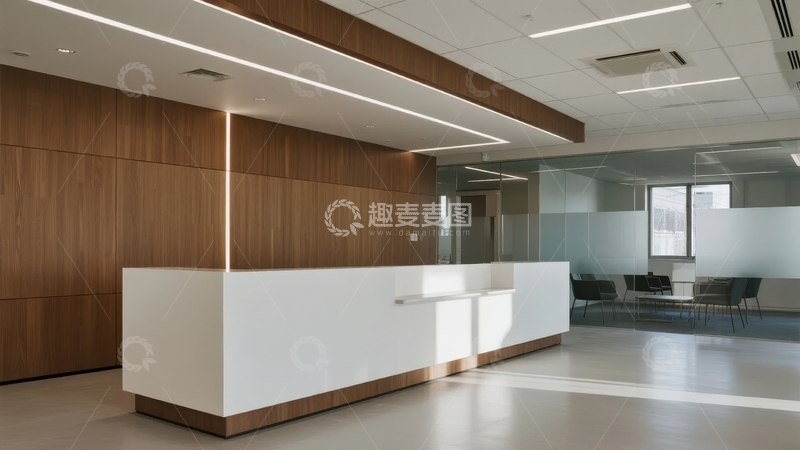 高清大图下载【趣麦麦图】现代办公室接待区设计简洁明亮