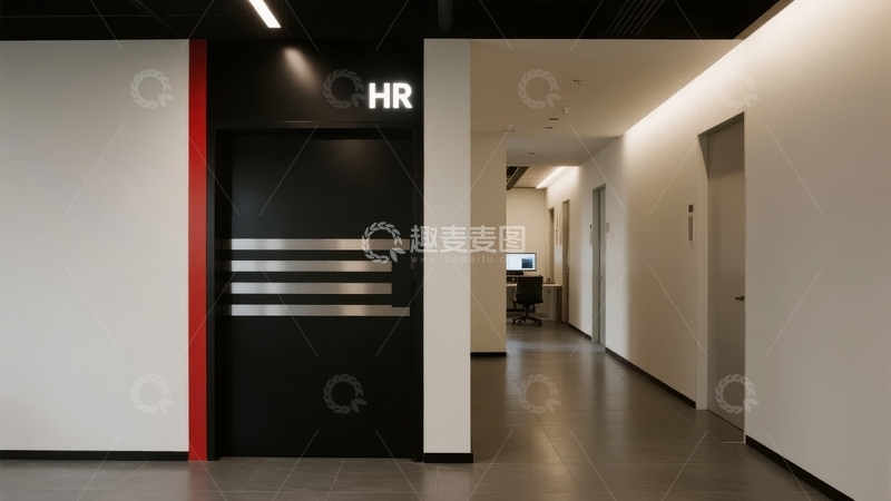 高清大图下载【趣麦麦图】现代办公走廊入口设计简约时尚