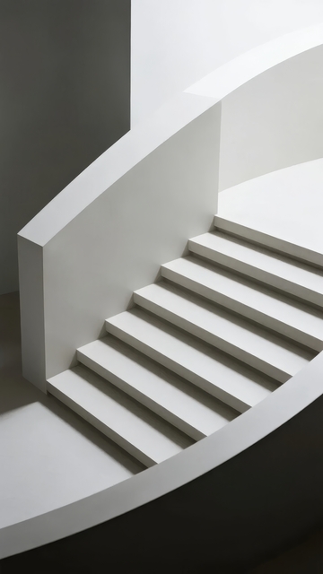 现代简约风格白色楼梯设计