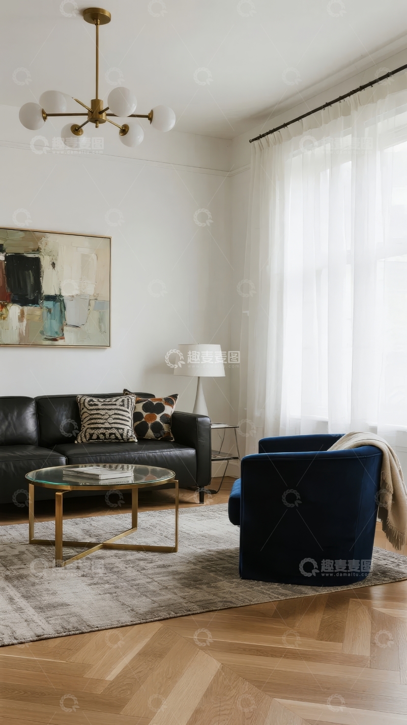 高清大图下载【趣麦麦图】现代简约客厅布置温馨舒适