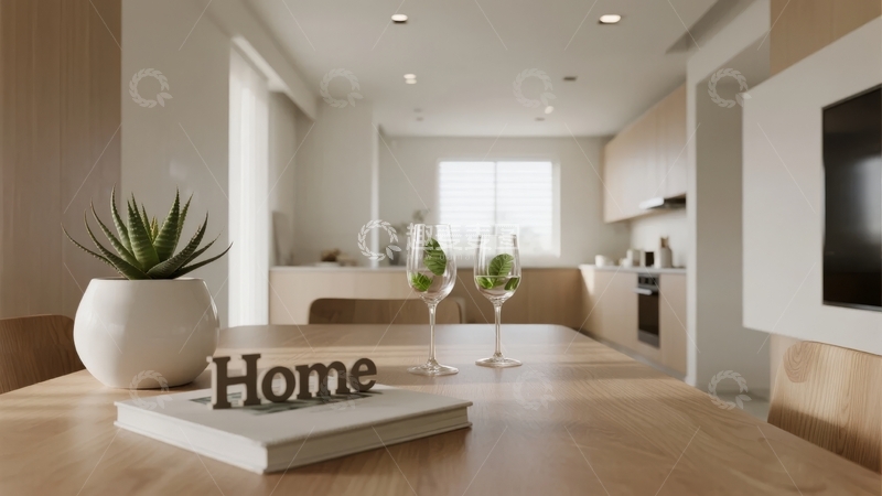 高清大图下载【趣麦麦图】现代简约风格的室内餐桌布置