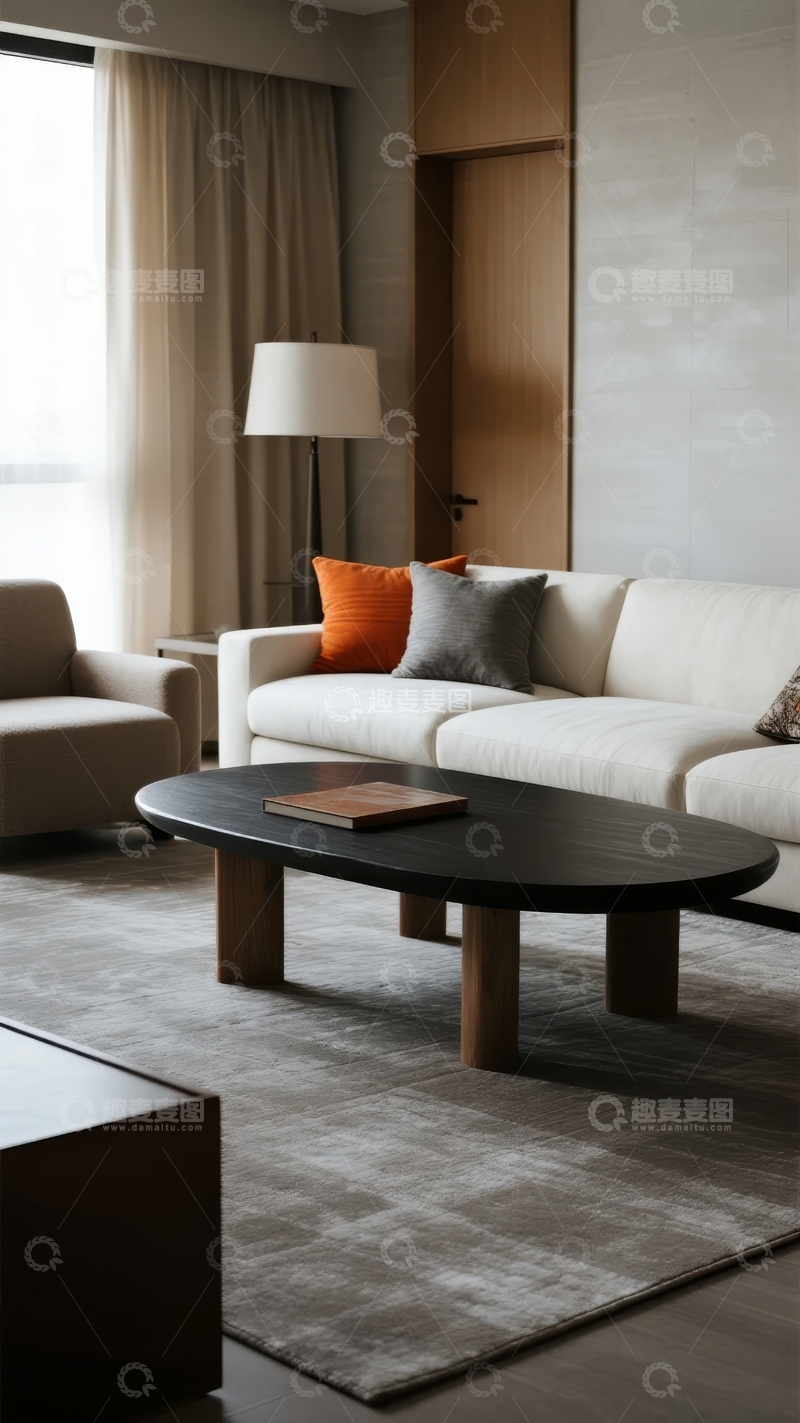 高清大图下载【趣麦麦图】现代简约风格客厅布置温馨舒适