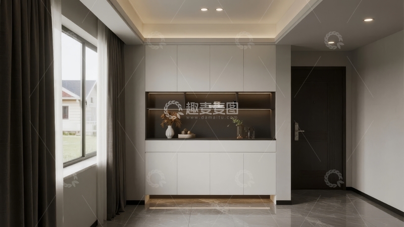 高清大图下载【趣麦麦图】现代简约风格的室内玄关设计