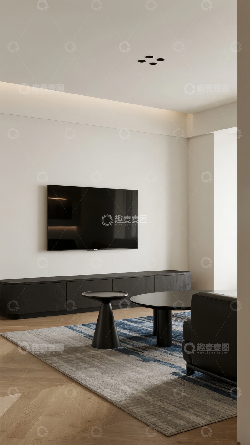 高清大图下载【趣麦麦图】现代简约客厅电视墙设计搭配舒适家具