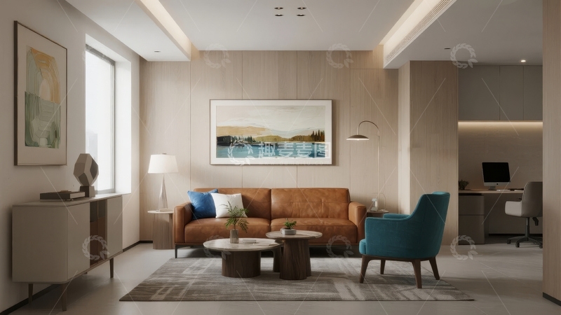 高清大图下载【趣麦麦图】现代简约风格客厅布置温馨舒适