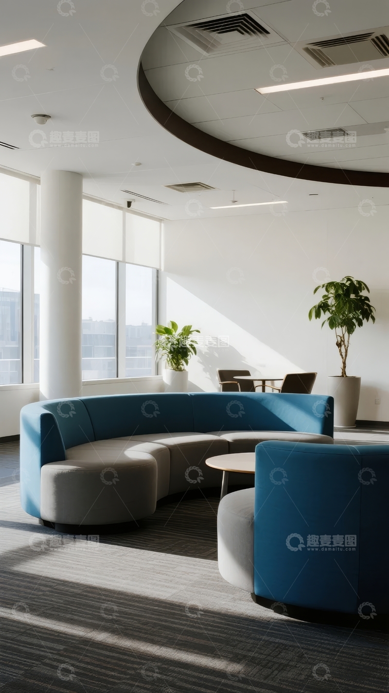 高清大图下载【趣麦麦图】现代办公室休息区设计宽敞明亮