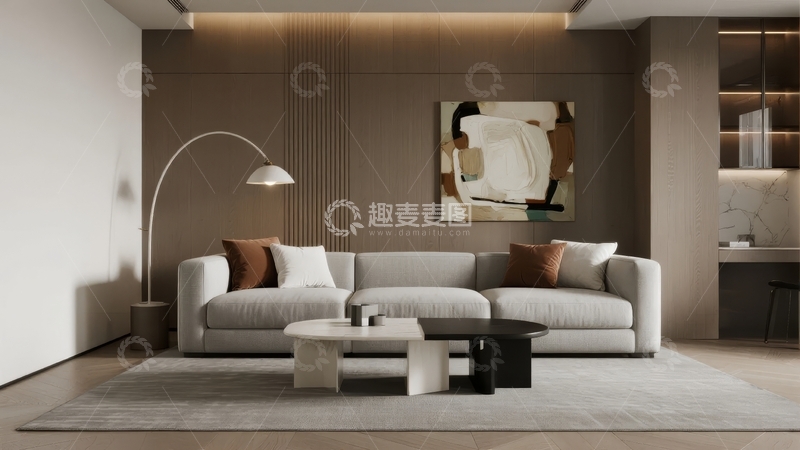高清大图下载【趣麦麦图】现代简约风格客厅设计展示