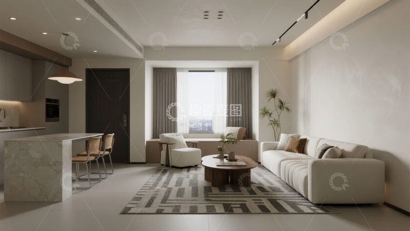 高清大图下载【趣麦麦图】现代简约风格客厅空间设计