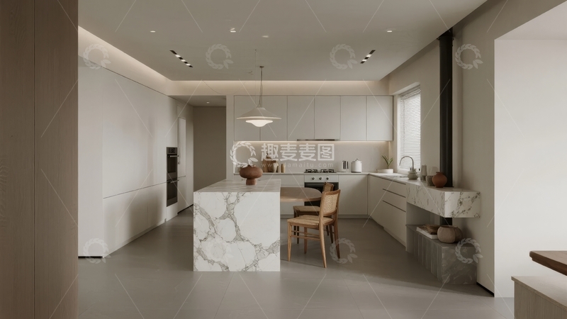 高清大图下载【趣麦麦图】现代简约风格厨房设计展示
