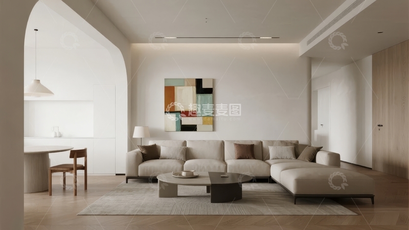 高清大图下载【趣麦麦图】现代简约风格客厅设计温馨舒适