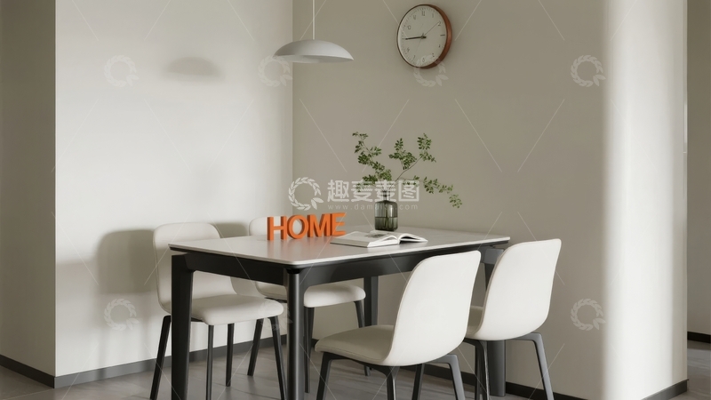 高清大图下载【趣麦麦图】现代简约风格的室内餐桌椅组合