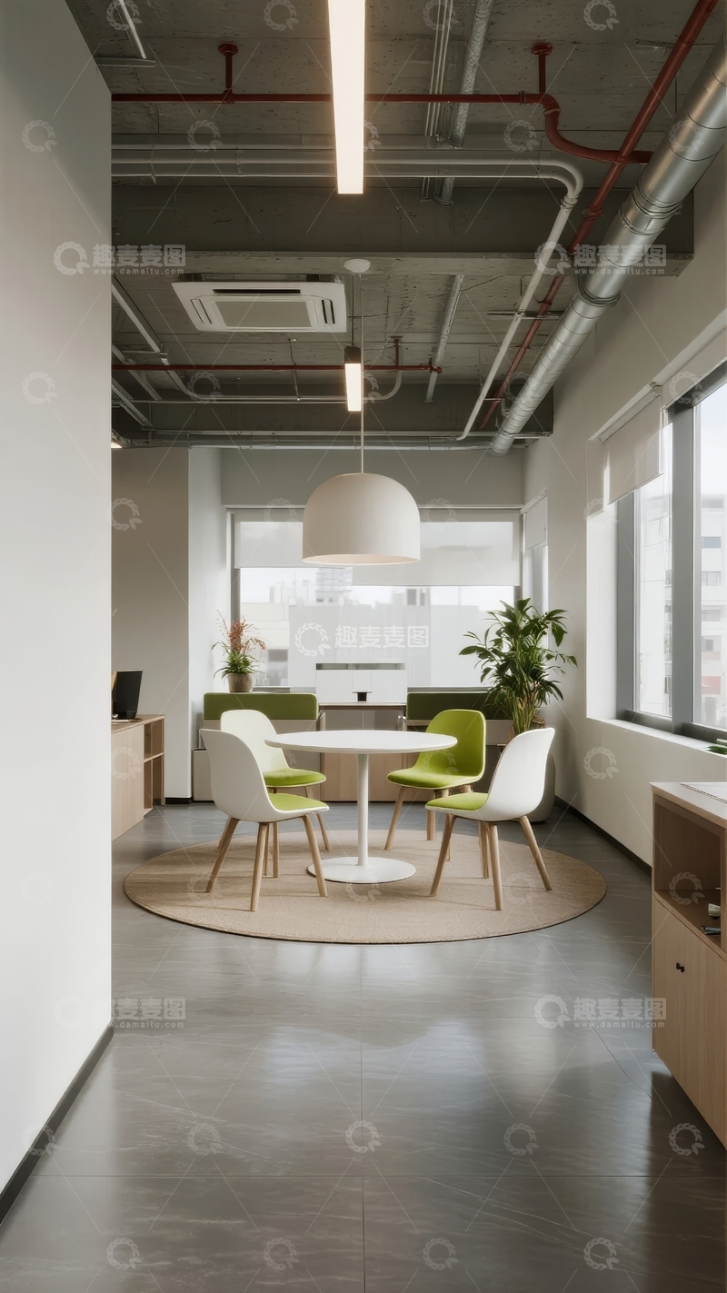 高清大图下载【趣麦麦图】现代开放式办公室休息区设计