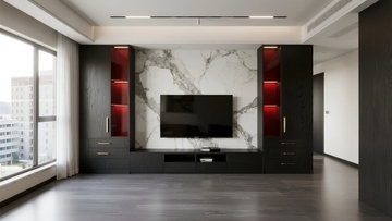 现代客厅电视背景墙设计简约时尚