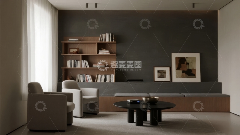 高清大图下载【趣麦麦图】现代简约风格客厅布置温馨舒适