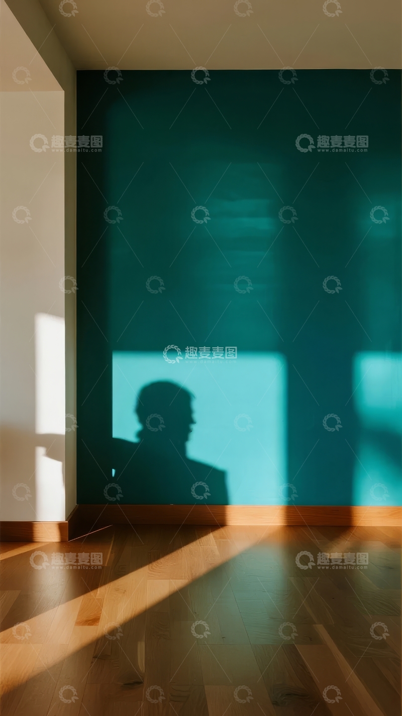 高清大图下载【趣麦麦图】室内光影中的人影剪影