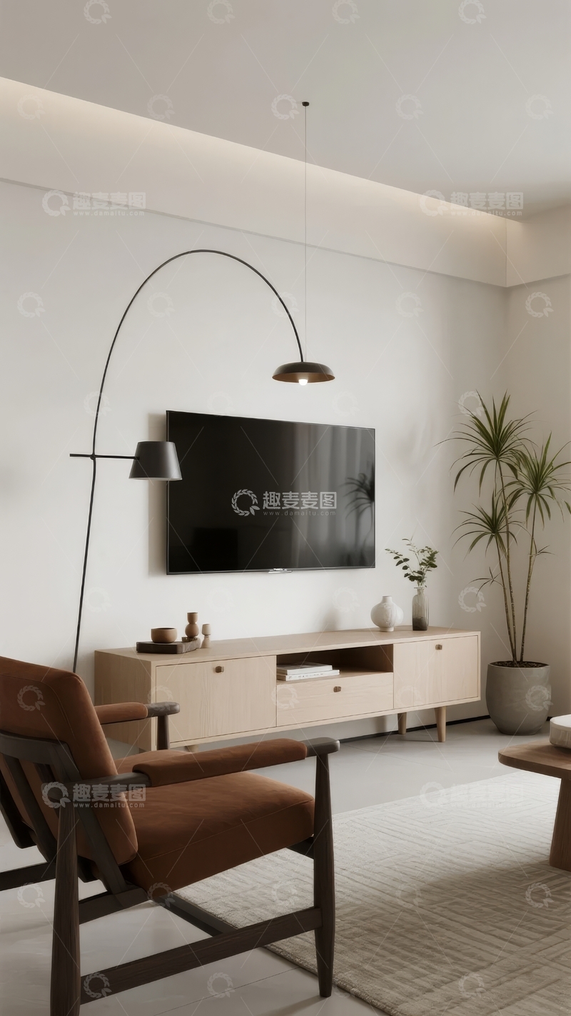高清大图下载【趣麦麦图】现代简约客厅电视墙设计