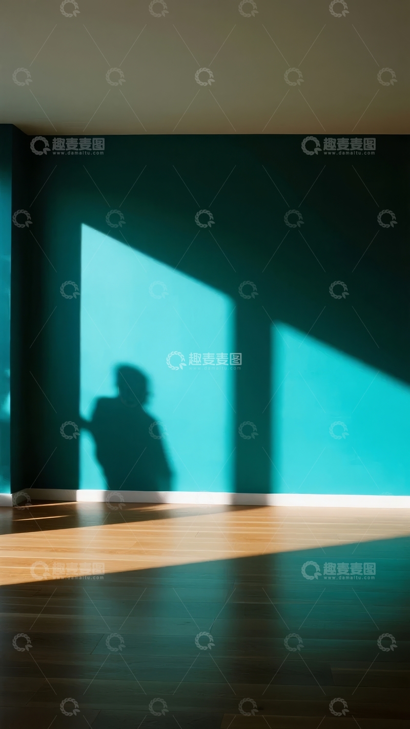 高清大图下载【趣麦麦图】室内光影中的人影剪影