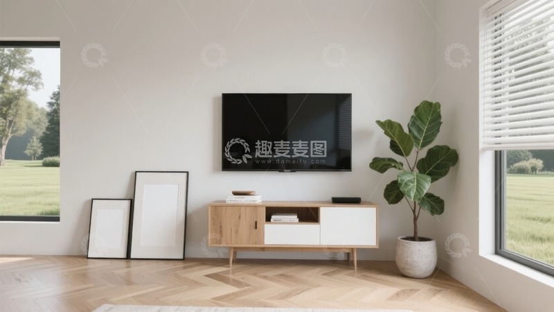 高清大图下载【趣麦麦图】现代简约风格客厅电视墙设计