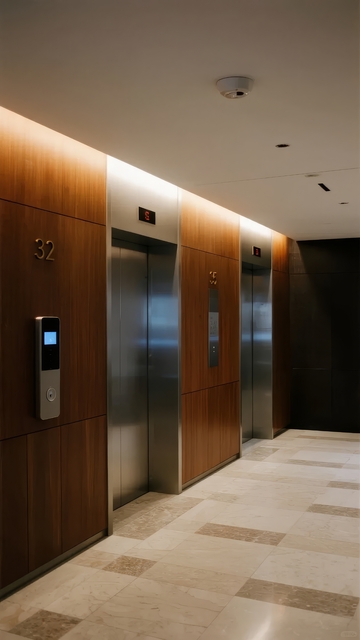 现代建筑内部电梯间走廊设计