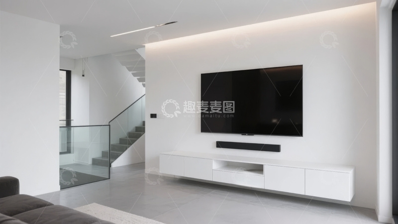 高清大图下载【趣麦麦图】现代简约风格客厅电视墙设计