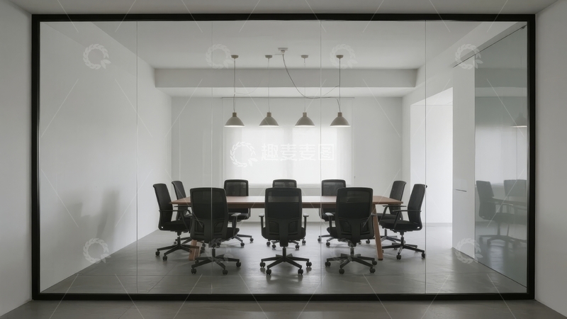 高清大图下载【趣麦麦图】现代简约风格的会议室内部场景
