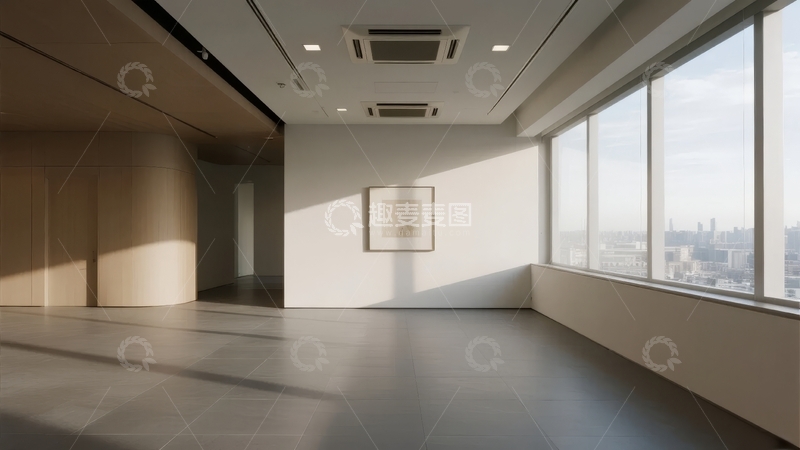 高清大图下载【趣麦麦图】现代简约风格室内空间大面积窗户景观