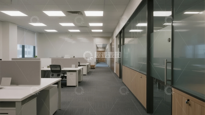 高清大图下载【趣麦麦图】现代办公室内部环境整洁明亮