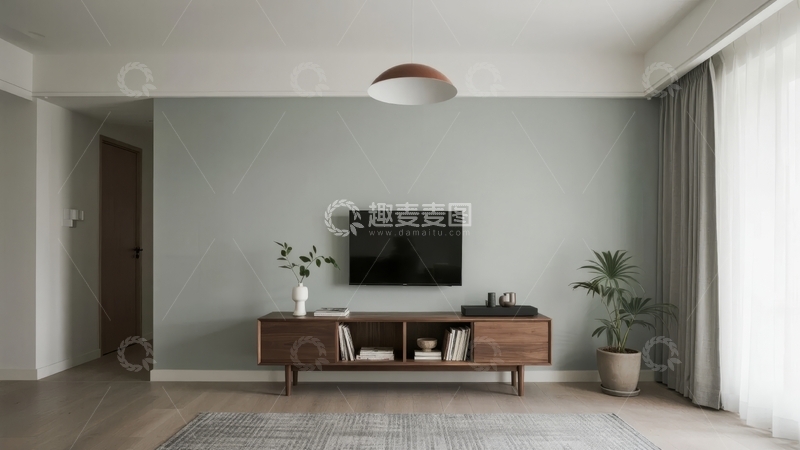高清大图下载【趣麦麦图】现代简约风格客厅电视背景墙设计
