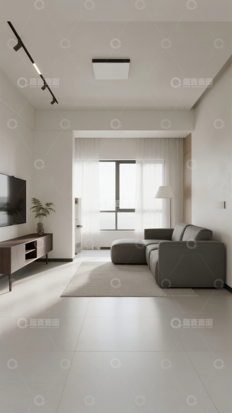 高清大图下载【趣麦麦图】现代简约风格客厅设计展示