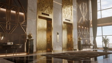 豪华现代电梯厅设计展示