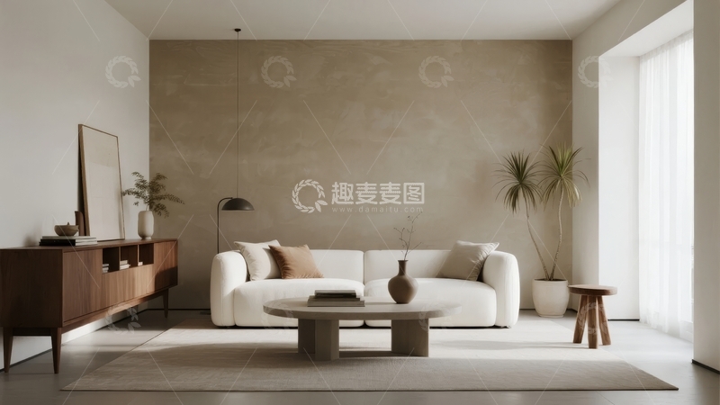 高清大图下载【趣麦麦图】现代简约风格客厅设计展示