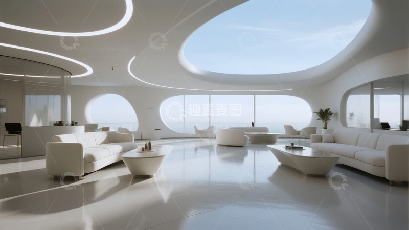 高清大图下载【趣麦麦图】现代简约风格室内设计宽敞明亮