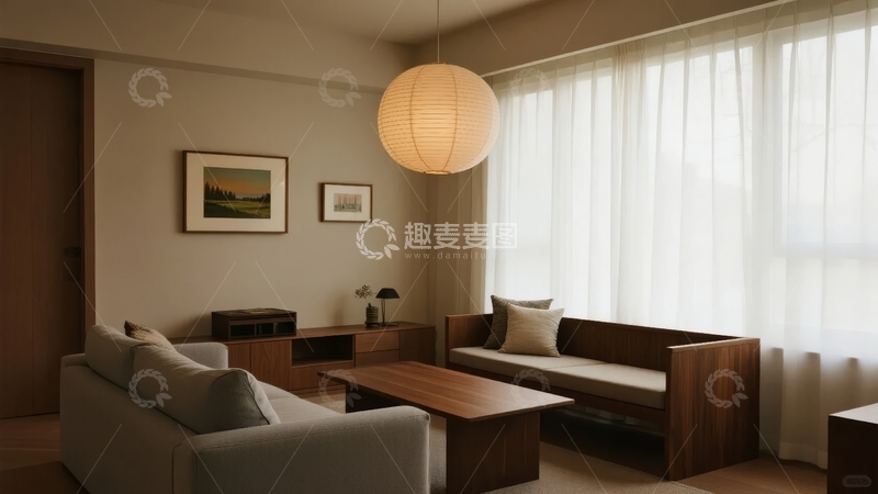 高清大图下载【趣麦麦图】现代简约风格客厅布置温馨舒适