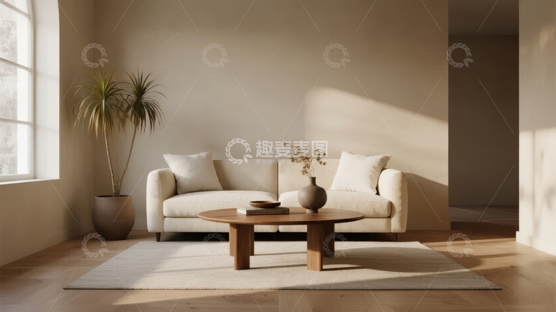 高清大图下载【趣麦麦图】现代简约风格客厅布置温馨舒适
