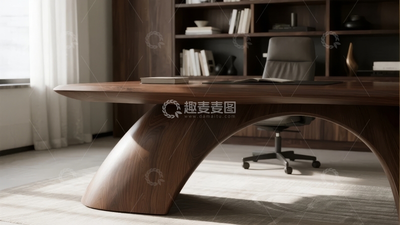 高清大图下载【趣麦麦图】现代简约风格办公桌椅组合场景